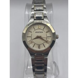 Armitron Women's Quartz Watch Silver Tone‎ Band 75/5605- New Battery